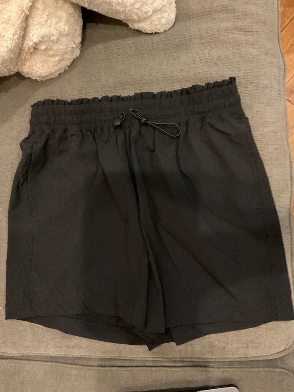 Mono B Athletic Shorts Black Size 2XL Nylon Smocked Waist - Picture 2 of 4